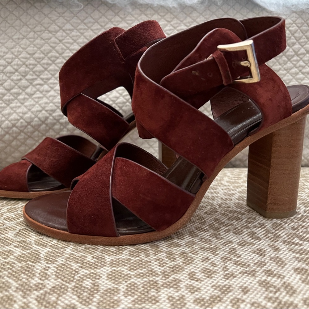 Burgundy Suede sandals